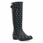 NEW CHOOKA WOMENS DOT BLANC TALL WP RAIN BOOT BLACK SIZES 5-11 FREE SHIPPING