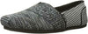 SKECHERS WOMEN'S BOBS PLUSH TURNING POIT SLIP ON FLAT sz 7.5 BLACK / GRAY 33475