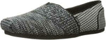 SKECHERS WOMEN'S BOBS PLUSH TURNING POIT SLIP ON FLAT sz 7.5 BLACK / GRAY 33475