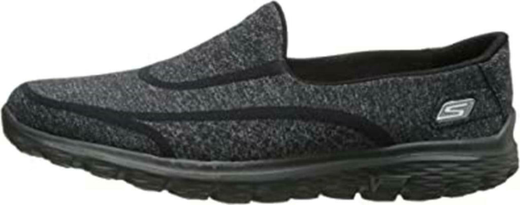 SKECHERS WOMEN'S GO WALK 2 SUPER SOCK SLIP ON WALKING SHOE sz 9.5 BLACK 13955