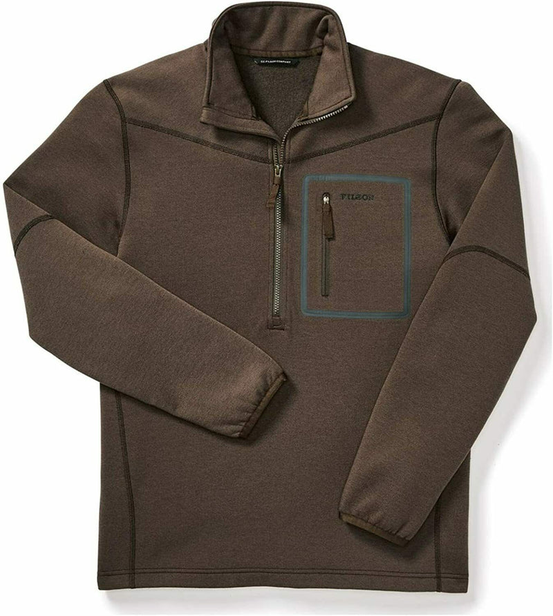 NEW FILSON 1/2 ZIP SHUKSAN FLEECE MENS S-XXL BROWN WOOL PULLOVER SWEATER