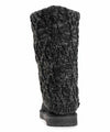 MUK LUKS WOMEN'S MODERN KNIT PULL ON FASHION BOOT sz 7 BLACK HEATHER 1000079 001