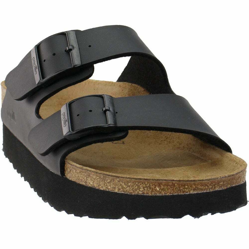 BIRKENSTOCK ARIZONA PLATFORM SANDAL BIRKO FLOR BLACK PAPILLIO sz 36 1013577