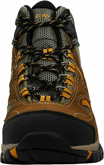 HI-TEC MEN'S LOGAN MID WATERPROOF LIGHTWEIGH HIKING BOOT sz 13 BROWN / GOLD 9525