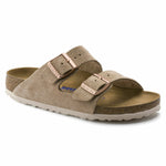 NEW BIRKENSTOCK WOMEN ARIZONA NARROW WIDTH SANDAL NUDE SUEDE LEATHER SFB 1014207