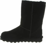 BEARPAW WOMEN'S ELLE SHORT SHEEPSKIN PULL ON WINTER BOOTS sz 6.5 M BLACK 1962W