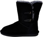 BEARPAW WOMEN'S ABIGAIL PULL ON MID CALF SUEDE WINTER BOOTS sz 7 M NAVY 682W