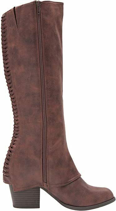 FERGALICIOUS WOMEN'S LUNDRY WESTERN KNEE HIGH BOOT sz 8.5 M COGNAC E4524F1200