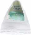 SKECHERS WOMEN'S EZ FLEX 2- SWEETPEA CASUAL SLIP-ON FLATS sz 9 EW WHITE 22625EW