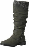 MUK LUKS WOMENS BIANKA WATER RESISTANT HEEL FASHION BOOTS sz 6, 8 GREY 16660 021