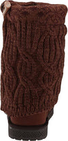 MUK LUKS WOMEN'S CHERYL SWEATER KNIT FASHION BOOTS sz 6 COGNAC 1000093-240