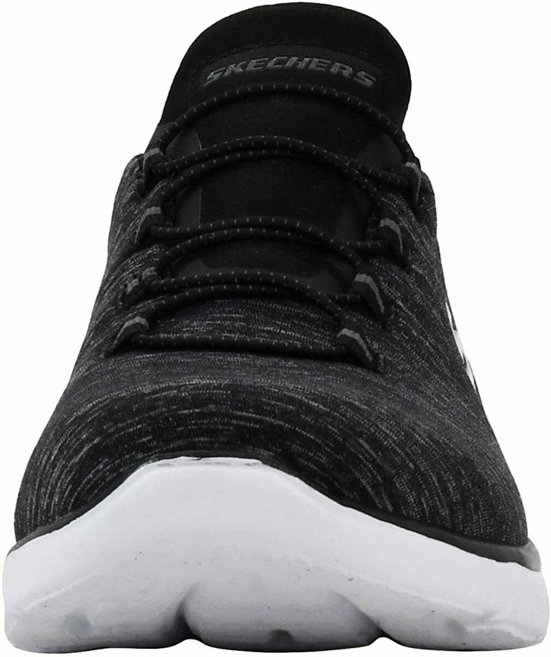 SKECHERS WOMENS SUMMITS QUICK GETAWAY MEMORY FOAM SNEAKER 11 BLACK/WHITE 12983