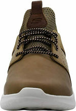 SKECHERS MEN'S DELSON AXTON LEATHER SHOES CASUAL LACE UP sz 12 LIGHT BROWN 65870