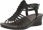 BARETRAPS WOMENS TRUDY CASUAL STRAPPY WEDGE PLATFORM SANDAL sz 6.5 M BLACK BTS18