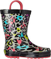 WESTERN CHIEF KIDS GROOVY LEOPARD GIRLS RAIN BOOTS sz 10 TODDLER BLACK 2410275B