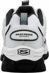 SKECHERS MEN'S SPORT ENERGY AFTER BURN SNEAKERS sz 13 WHITE / CHARCOAL 50081