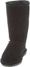 BEARPAW EMMA TALL YOUTH SHEEPSKIN GIRLS BOOTS SUEDE sz 5 M BLACK II 618Y