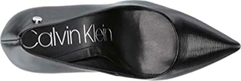 CALVIN KLEIN WOMEN'S BRADY PATENT DRESS PUMP HIGH HEEL sz 6.5 M BLACK 34E9738
