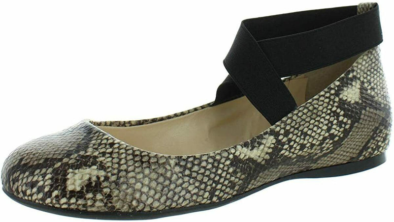 JESSICA SIMPSON WOMEN'S MANDAYSS BALLET FLATS sz 7 NEUTRAL SNAKE 0707JS3341