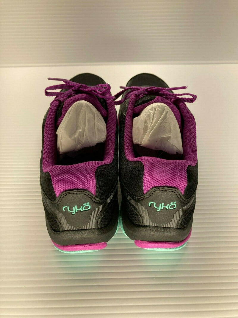 RYKA WOMEN'S INFLUENCE TRAINING RUNNING SNEAKERS BLACK PLUM AQUA  sz 8 M FITNESS