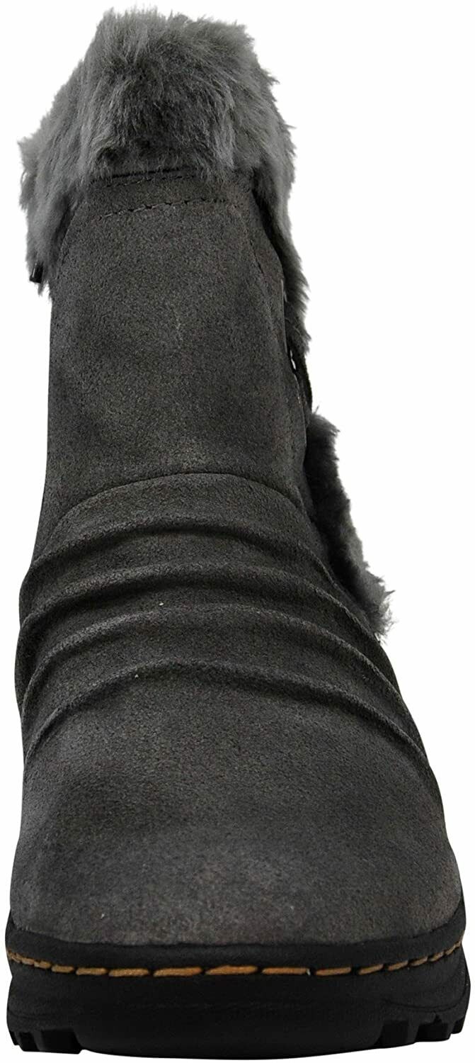 BARETRAPS WOMEN'S ADALYN ANKLE BOOTS DARK GREY sz 8 ZIP LINED WARM BT22192