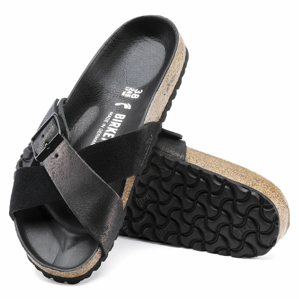 BIRKENSTOCK WOMENS SIENA EXQUISITE LEATHER SANDAL 1016942 BLACK NARROW 36-42EU