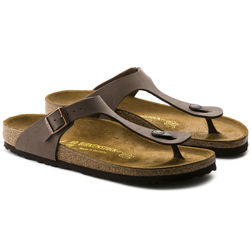 BIRKENSTOCK GIZEH SANDALS WOMENS MOCHA BIRKO FLOR STRAPS 43751 NEW FREE SHIPPING