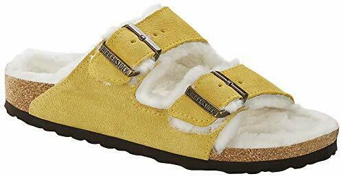 BIRKENSTOCK WOMEN'S ARIZONA SHEARLING SANDAL sz EU 42 US 11-11.5 N OCHRE 1017407