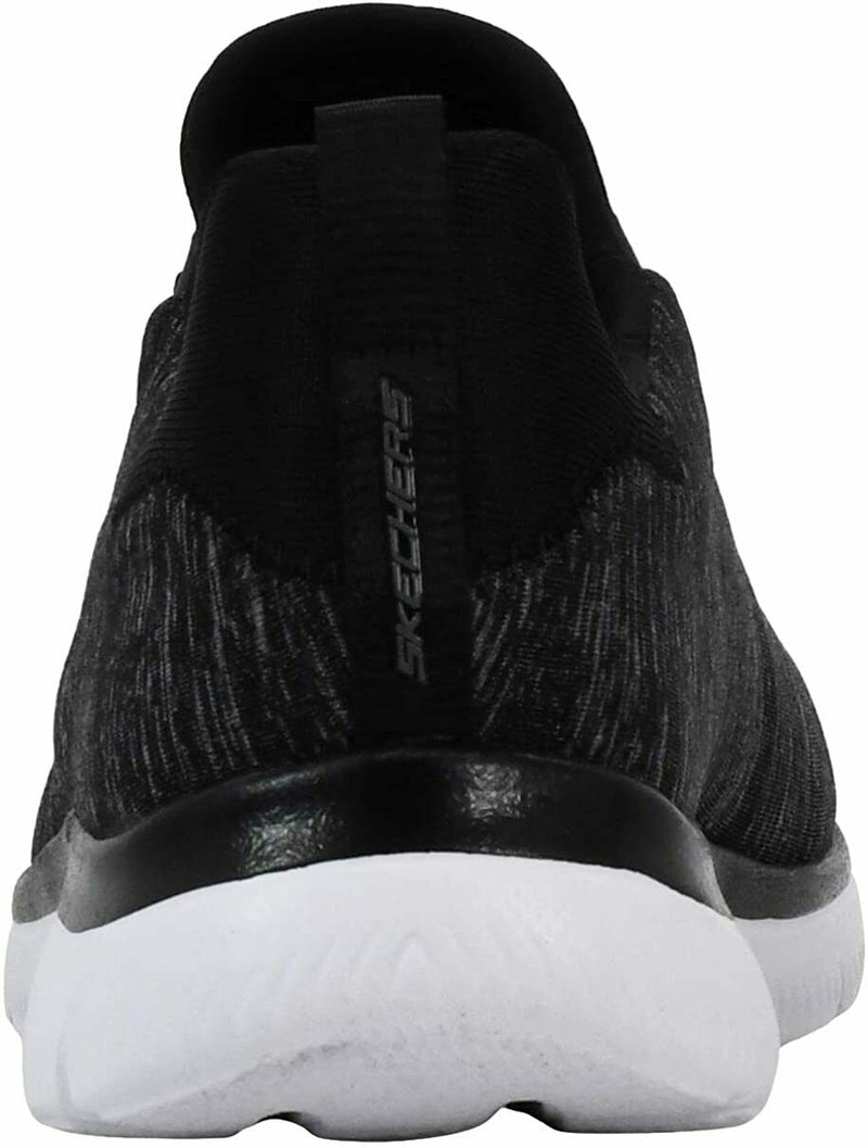 SKECHERS WOMENS SUMMITS QUICK GETAWAY MEMORY FOAM SNEAKER 11 BLACK/WHITE 12983