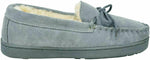 BEARPAW WOMEN'S MOC SHEEPSKIN WARMTH MOCCASIN SLIPPERS 8.5 M GRAY FOG 1295W