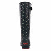 NEW CHOOKA WOMENS DOT BLANC TALL WP RAIN BOOT BLACK SIZES 5-11 FREE SHIPPING