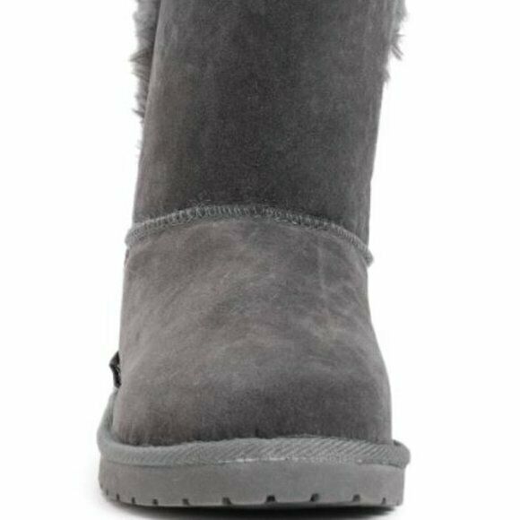 MUK LUKS WOMEN'S CAREY FLAT PULL ON FASHION BOOT sz 8 GREY SPACE DYE 1000014 022