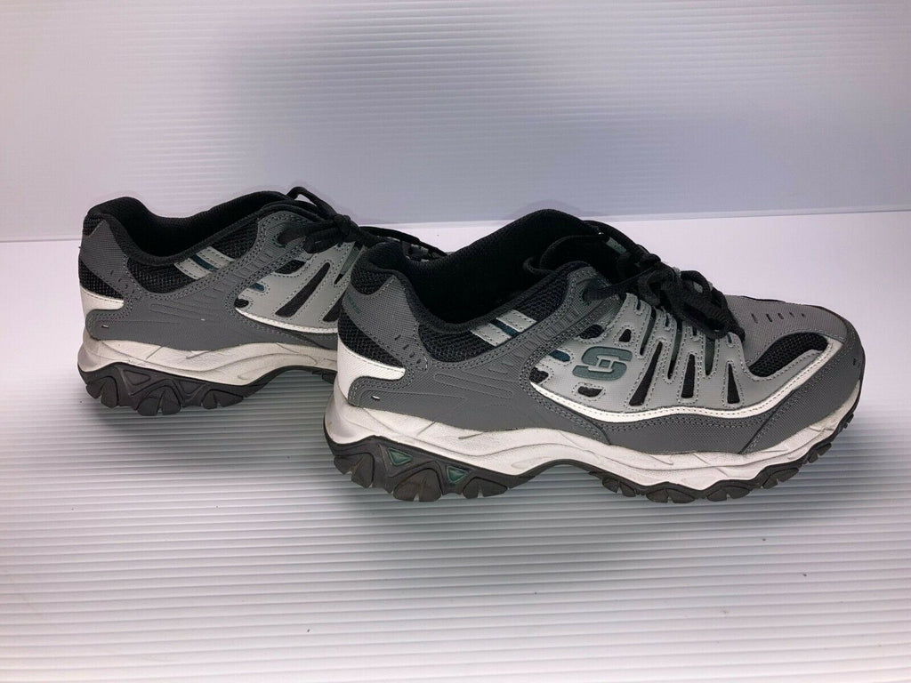 SKECHERS MEN'S AFTER BURN MEMORY FIT ATHLETICS SHOES sz 9.5 CHARCOAL GREEN 50125