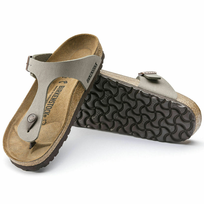 NEW BIRKENSTOCK MENS GIZEH REGULAR WIDTH SANDAL STONE BIRKO FLOR 43391 FREE SHIP