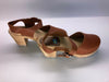 MIA WOMEN'S ABBA CLOG INSPIRED SANDALS LUGGAGE sz EU 39 US 8.5 LEATHER