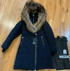 NEW MACKAGE TRISH BLACK DOWN PARKA WOMAN COAT DWR INSULATED FUR HOOD FREE SHIP