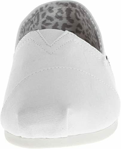 SKECHERS WOMEN'S BOBS PLUSH PEACE & LOVE SLIP ON BALLET FLAT 8.5 WHITE 33645