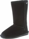 BEARPAW EMMA TALL YOUTH SHEEPSKIN GIRLS BOOTS SUEDE sz 5 M BLACK II 618Y