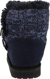 MUK LUKS WOMEN'S ALYX FLAT ANKLE PULL ON FASHION BOOTS sz 6 NAVY 15023-410