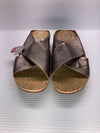 FITFLOP WOMENS KYS LEATHER SLIDE OPEN TOE SANDALS BRONZE sz 11 FREE SHIP E31-012