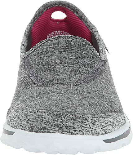 SKECHERS WOMEN'S GO WALK LEAD FLAT WALKING SLIP ON SNEAKER sz 7.5 GRAY 13768