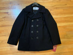 NEW MENS SCHOTT NYC ORIGINAL PEACOAT LINED WOOL NAVY 740 EU 42 REGULAR FREE SHIP