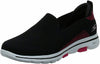 SKECHERS WOMEN'S GO WALK 5 PRIZED SLIP-ON COMFORT SHOE 8.5 W BLACK / PINK 15900W