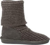 BEARPAW WOMEN'S KNIT TALL MID CALF FLAT WINTER BOOTS sz 7.5 M GRAY II 658W