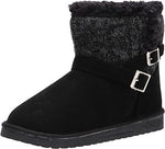 MUK LUKS WOMEN'S ALYX FLAT ANKLE PULL ON FASHION BOOTS sz 9 BLACK 1000073-001