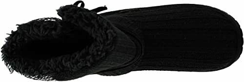 MUK LUKS WOMEN'S CLEMENTINE FLAT PULL ON FASHION BOOT sz 8 BLACK GREY MARL 15024