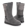 MUK LUKS WOMEN'S STACY MID CALF FLAT WINTER BOOTS sz 11 CHARCOAL OMBRE 16701-024