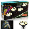 Meridian Point Solar Powered Animal Paw Print LED Light Outdoor Garden Set 4