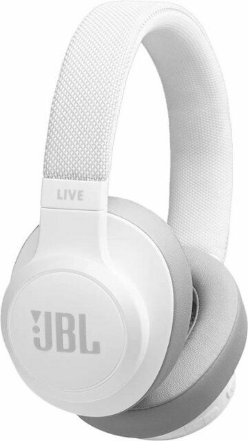 NEW JBL LIVE 500BT WIRELESS OVER EAR HEADPHONES WHITE BLUETOOTH 30HR BATTERY