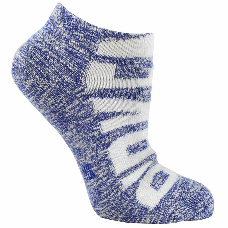 (2) NEW BIRKENSTOCK WOMEN LOGO SLUB COTTON ANKLE SOCKS BLUE GREY S M FREE SHIP